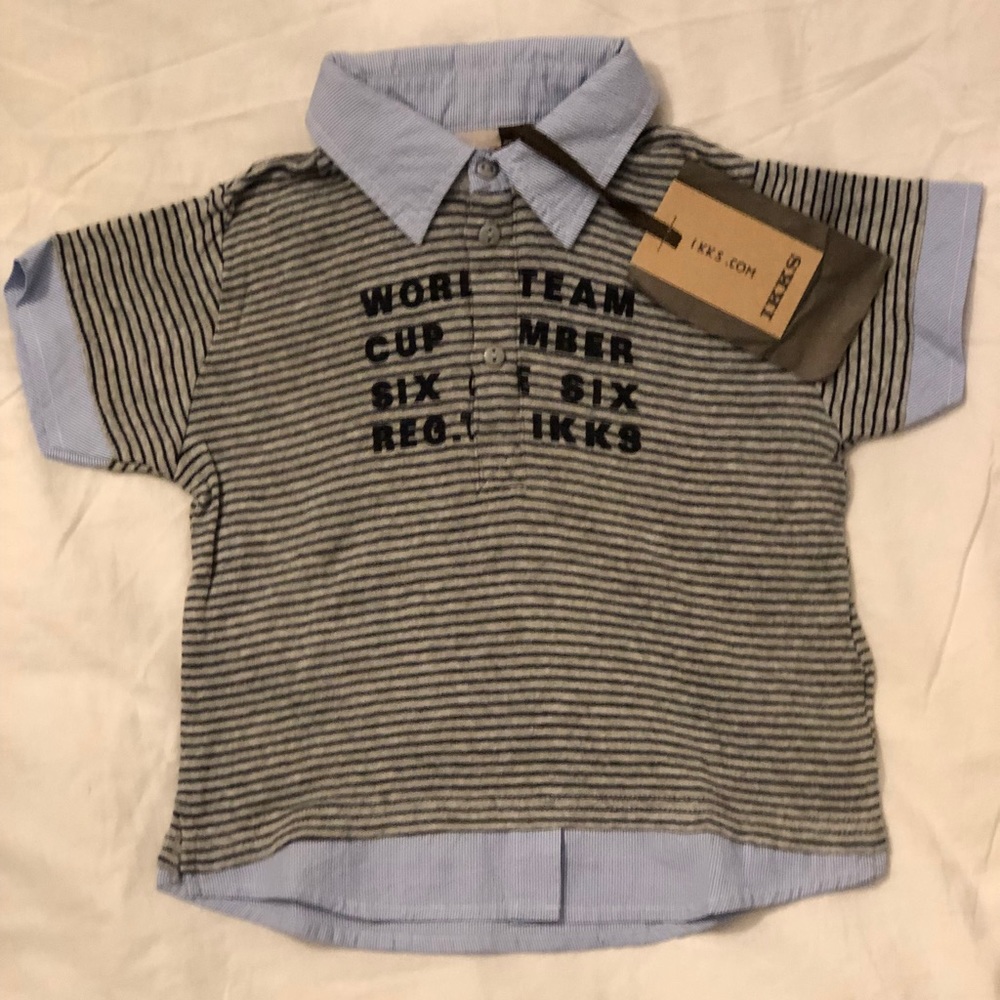 Ikks baby boys short sleeve shirt size 23 months